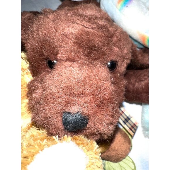 5 Plush Animal Toy Bundle Bear 2-Dogs Rabbit & Squirrel Soft Material Approx 6-8 - Picture 3 of 6